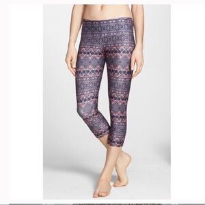 Onzie Sugar Skull Purple Black Crop Legging